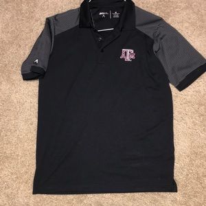 Texas A & M Black Polo shirt Antigua Medium